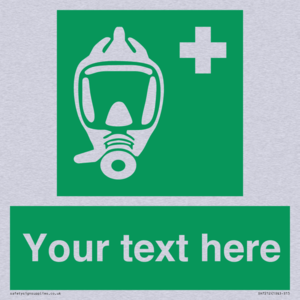 Custom sign safe condition Emergency escape breathing device